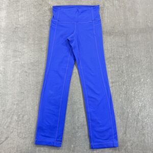 Athleta Womens XXS Blue Straight‎ Up Yoga Capri Leggings